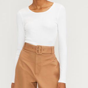 Everlane's The Supima Micro Rib Cropped Long-Sleeve Crew